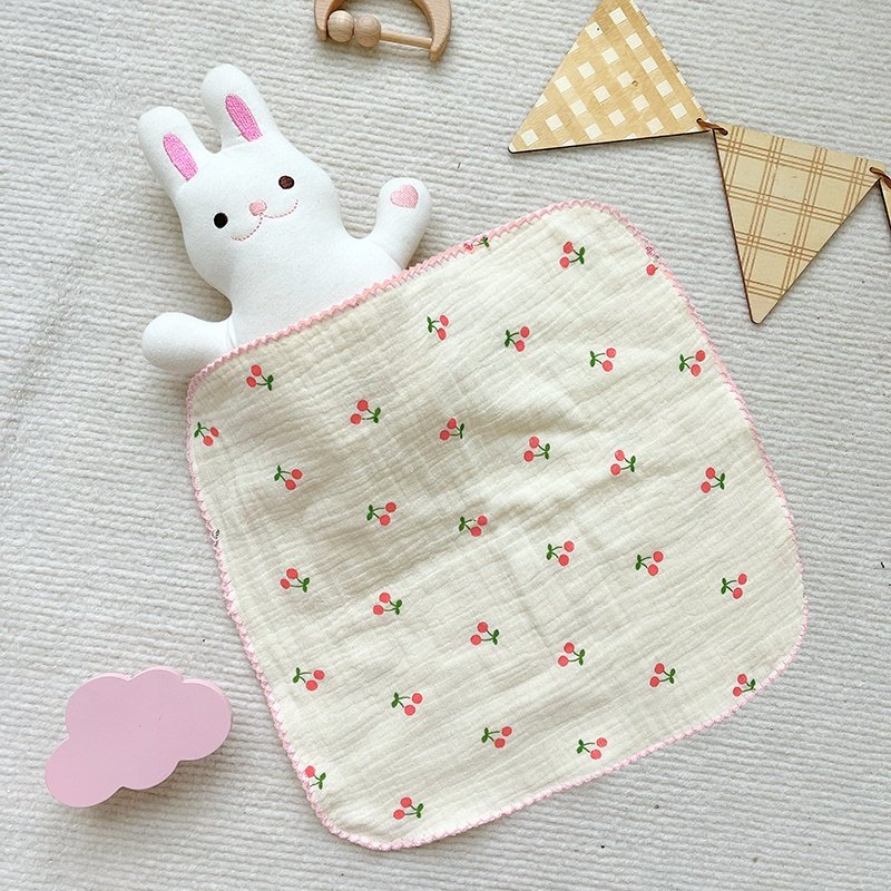 Cartoon baby sweat-absorbent towel children's cotton kindergarten boys and girls embroidery pad back baby items sweat towel