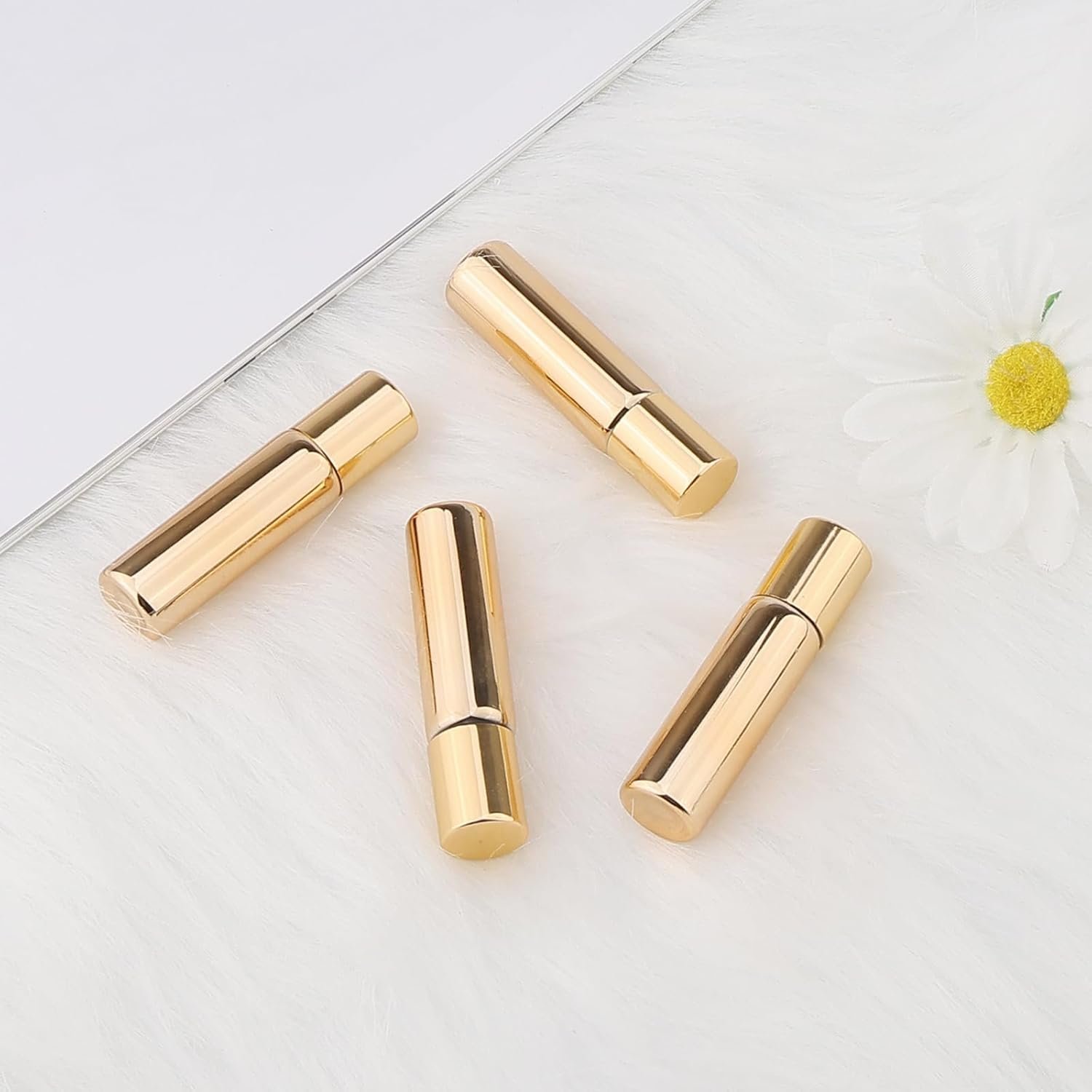 UV Gold Glass Roll -on Bottle Glass Roller Ball Cosmetic Perfume Essential Oil Sample Bottles