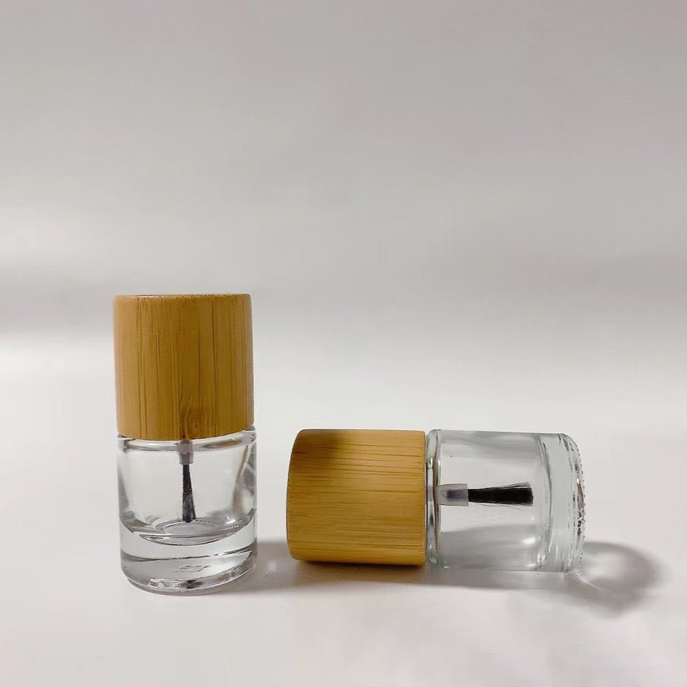 Bamboo Nail Polish Bottle Empty Nail Polish Jar For Gel clear Nail Polish Oil Bottle