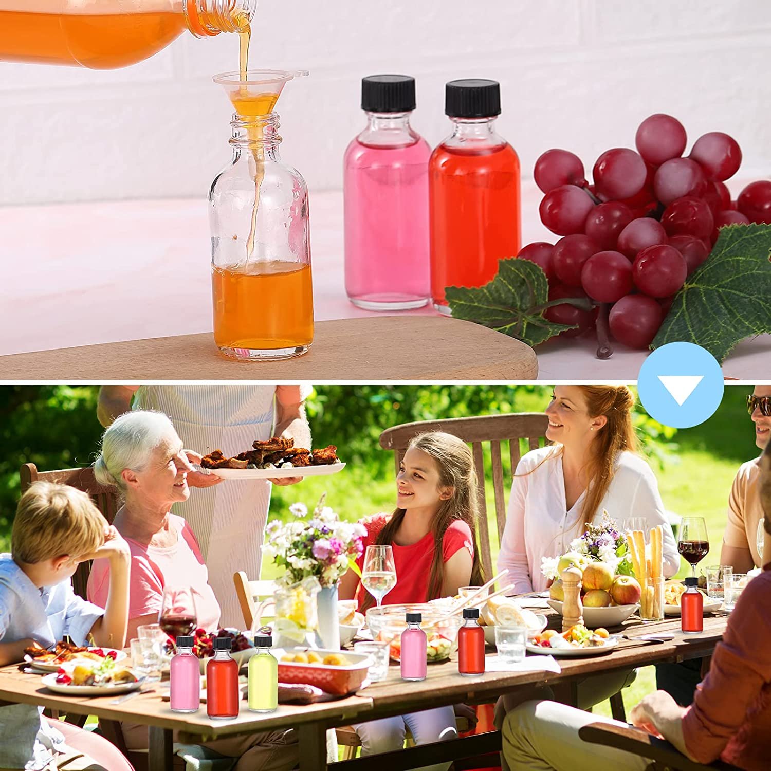 Hot Sale Transparent Boston Round Glass Bottle Beverage 1 oz 2 oz 4 oz 8 oz 16 oz 32 oz Glass Sauces Bottles Glass Bottle Juice