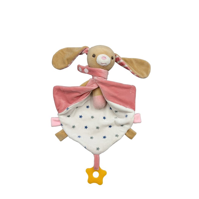 Fun Creative Multiple Functions 25 cm Pink Bear Handkerchiefs Plush Toy For Kids Sleeping Accompaniment