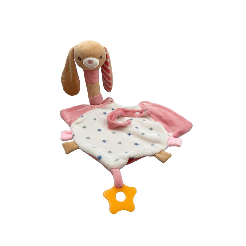 Fun Creative Multiple Functions 25 cm Pink Bear Handkerchiefs Plush Toy For Kids Sleeping Accompaniment