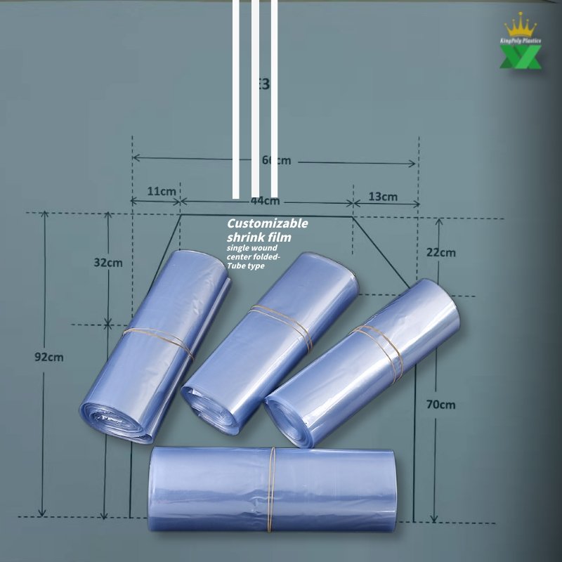 Blue Heat Shrink Wrap Bags dome shaped shrink bags with seamless sides