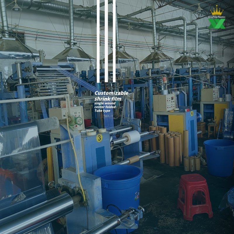 Blue Heat Shrink Wrap Bags dome shaped shrink bags with seamless sides