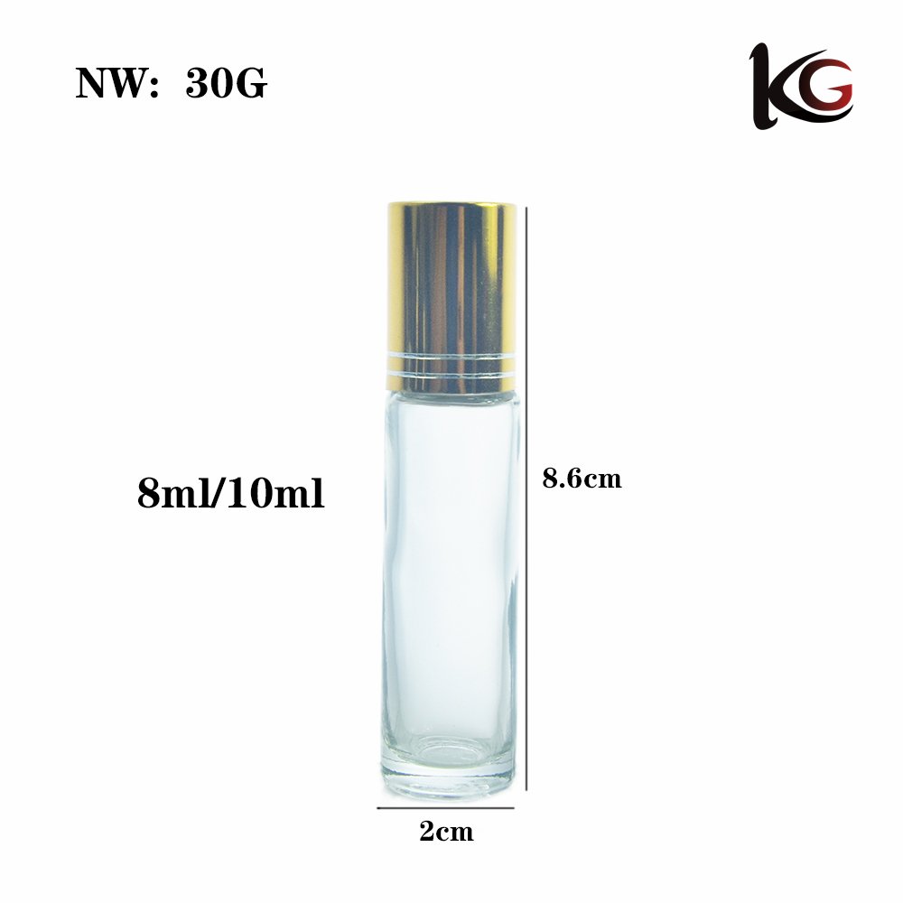 8ml empty round mini refillable perfume oil roll on glass bottle with roller ball 3ml 5ml 8ml 10ml 15ml 20ml