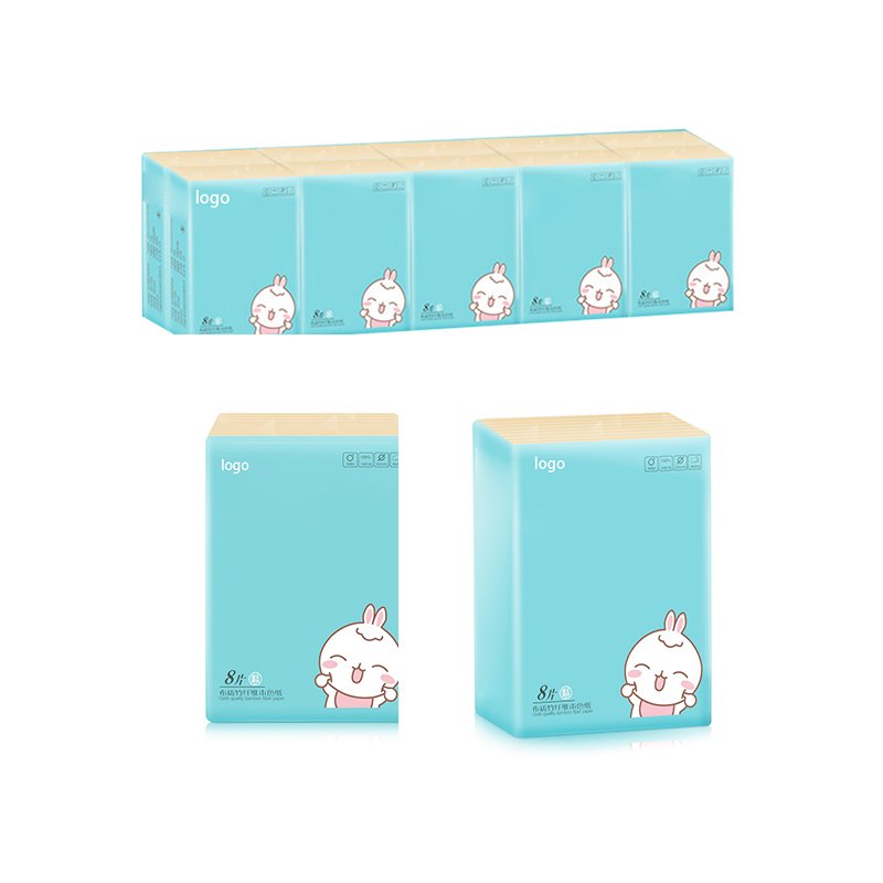 Wholesale Bamboo Pulp Facial Tissue 200*200 mm Mini Pocket Tissue