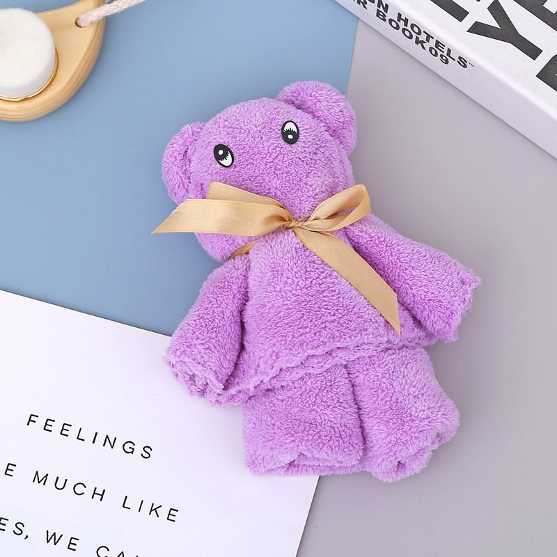 Smile Bear Baby Handkerchief Square Baby Face Hand Bathing Towel Muslin Cotton Infant Face Towel Cloth