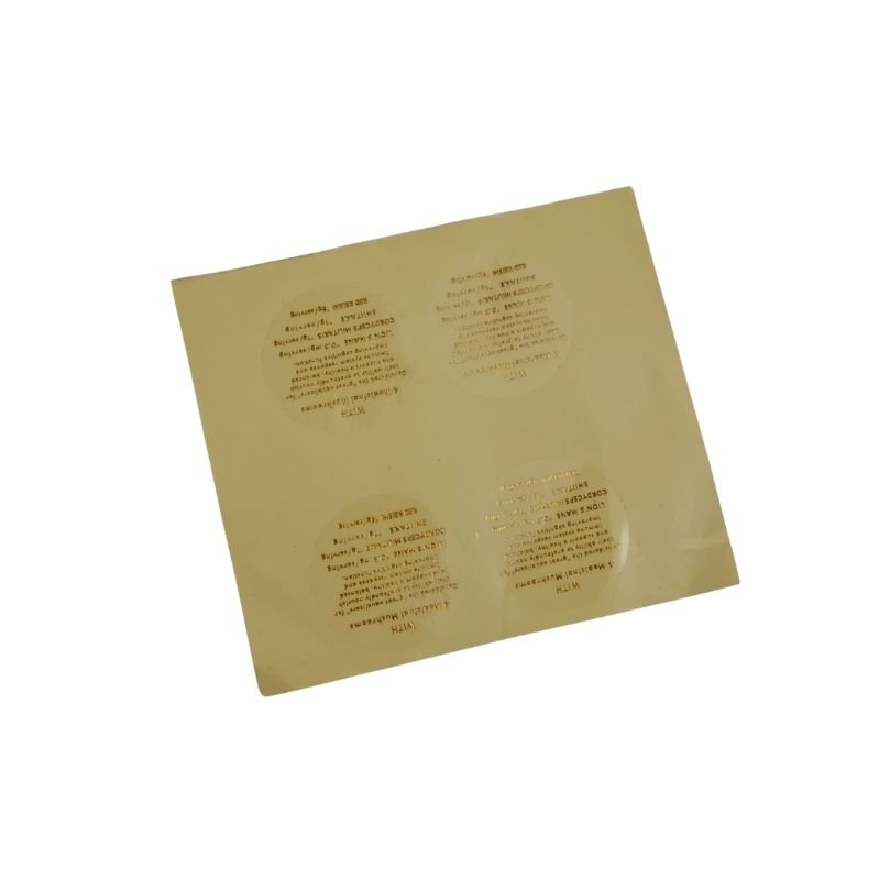 Customize Vinyl Clear Gold Foil Labels Stickers Waterproof Candy Bar Sticker Personalized Food Stickers for Chocolate Packaging