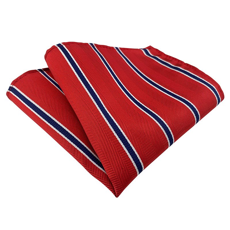 New Pocket Square Handkerchief Accessories Paisley Stripes Hankies For Wedding Men's Suit