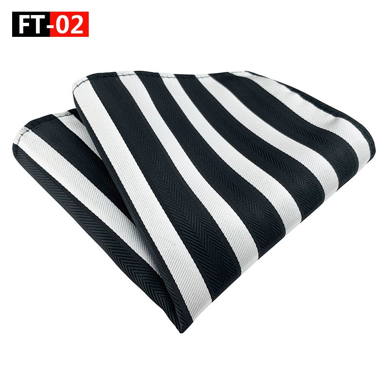 New Pocket Square Handkerchief Accessories Paisley Stripes Hankies For Wedding Men's Suit