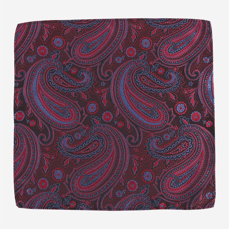 Jacquard Woven Pocket Squares For Men Fashion Handkerchief Custom Paisley Handkerchief For Men