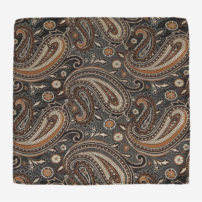 Jacquard Woven Pocket Squares For Men Fashion Handkerchief Custom Paisley Handkerchief For Men