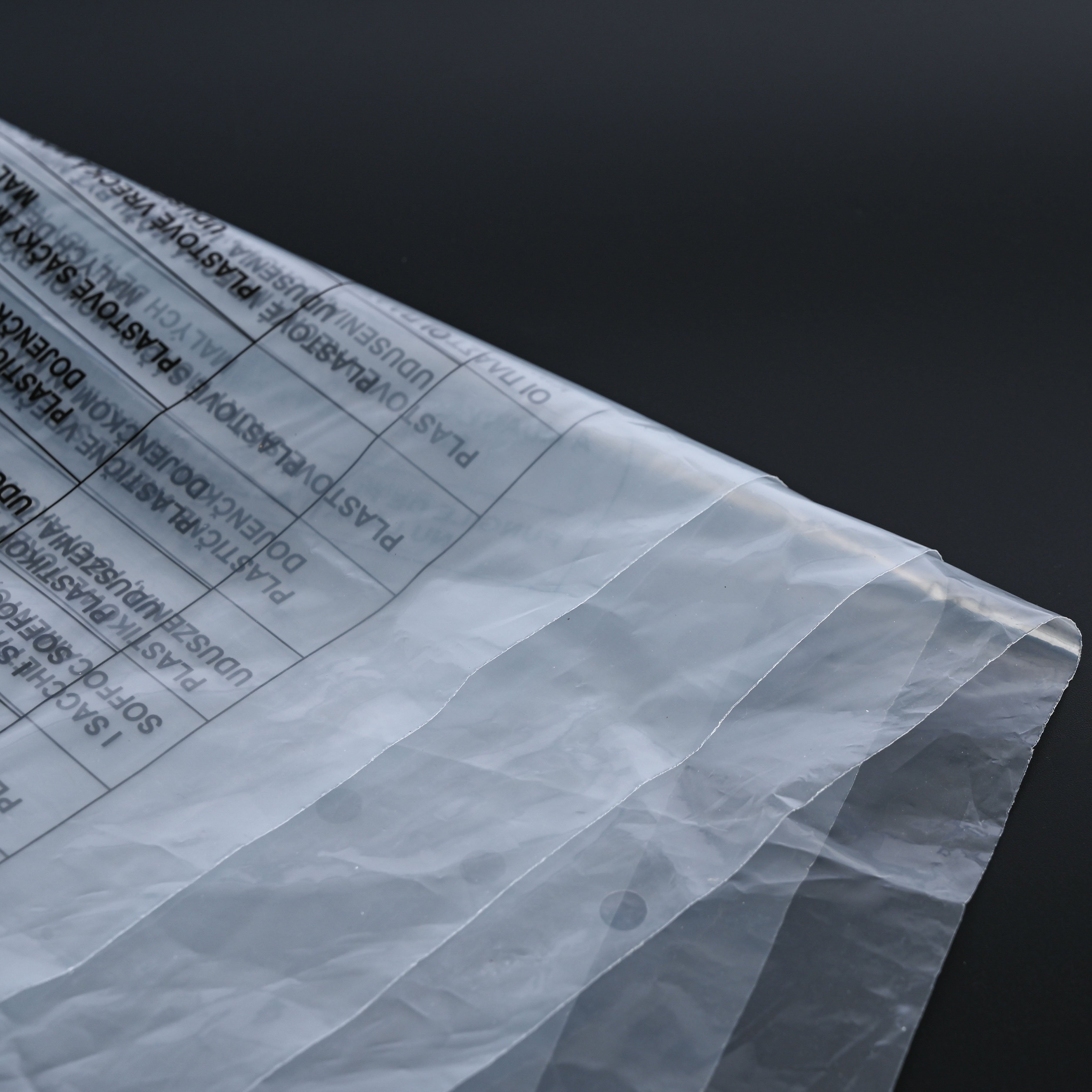 GRS Recycled Self Adhesive Packaging Bag Clear Plastic Bag Packing Bag With Tape