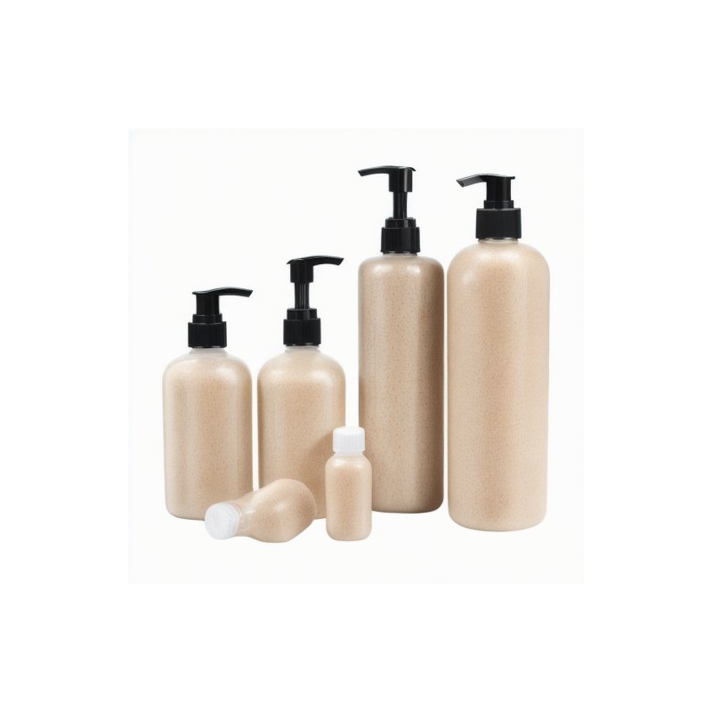 Cosmetic packaging 100ml 250ml 300ml 500ml biodegradable shampoo plastic wheat straw pump bottle