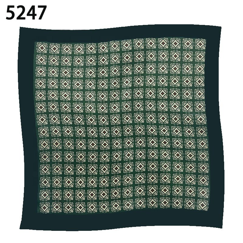 Top selling 33*33cm digit printing square scarf handkerchiefs manufacturers folded pocket squares men