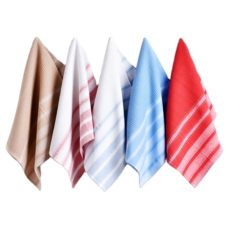 Home-spun cotton kitchen tea towel Dishwashing towel Vegetarian tea towel square handkerchief party around gifts customized