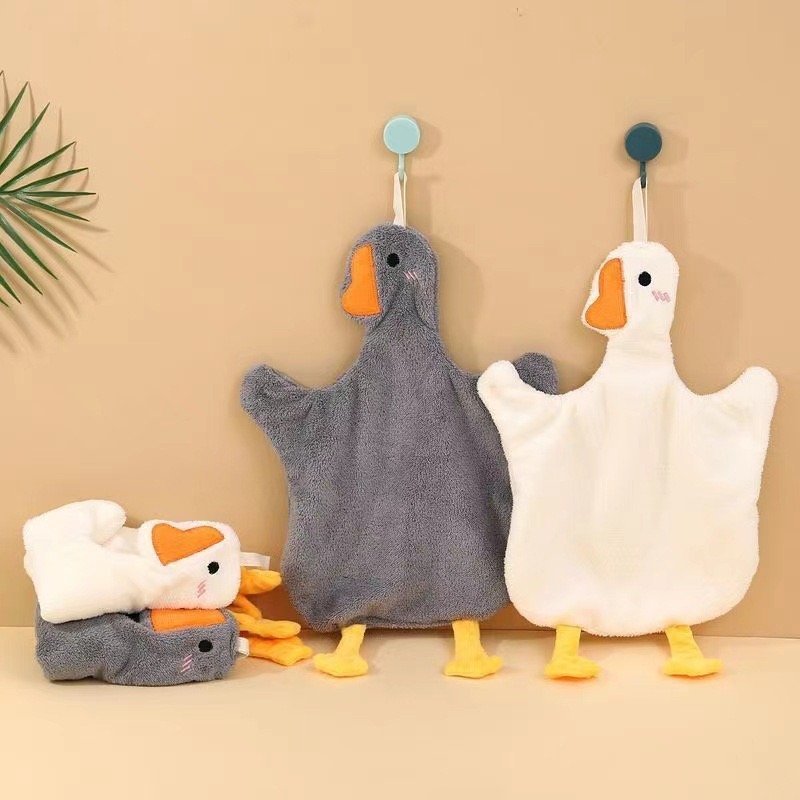 Big goose handkerchief hanging cute children's cartoon absorbent cute handkerchief drool towel