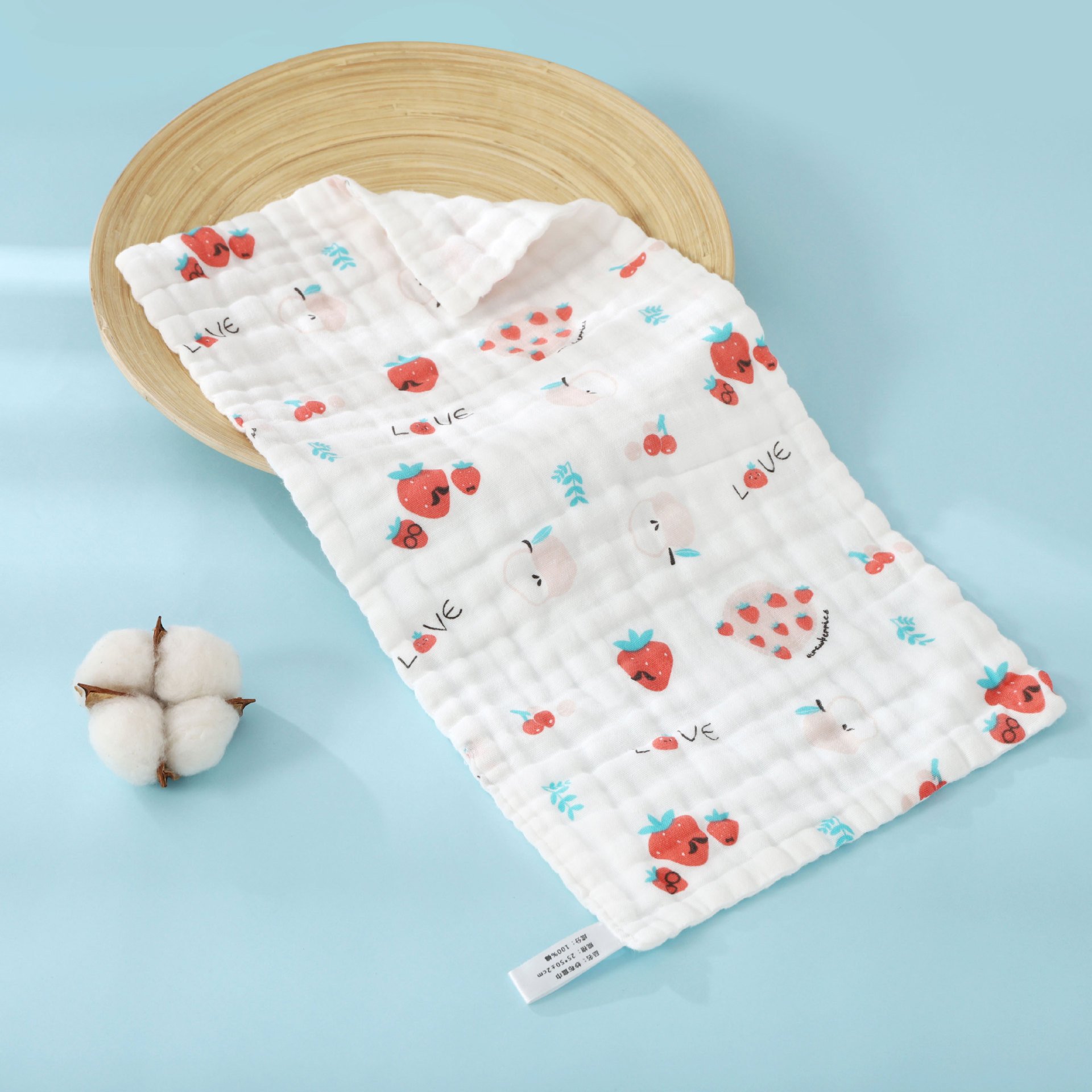 6 layers seersucker baby towel muslin 100%cotton newborn handkerchief washable soft cotton baby face towel