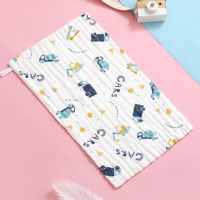 6 layers seersucker baby towel muslin 100%cotton newborn handkerchief washable soft cotton baby face towel
