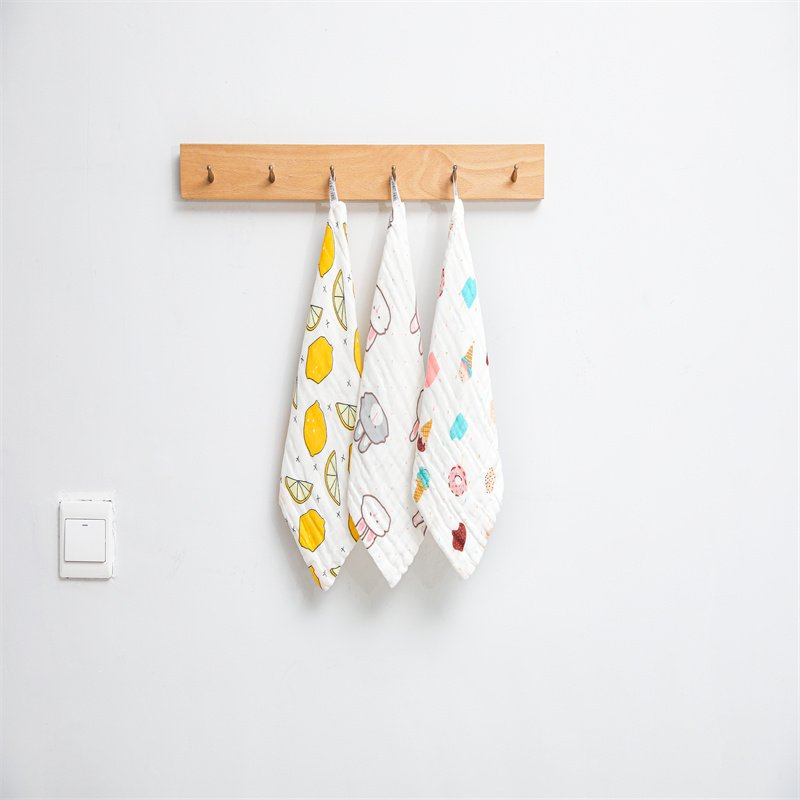 Soft Newborn Baby Gauze Infant Saliva Towel Cartoon Cotton Handkerchief Small Square Towel Washcloth For Baby