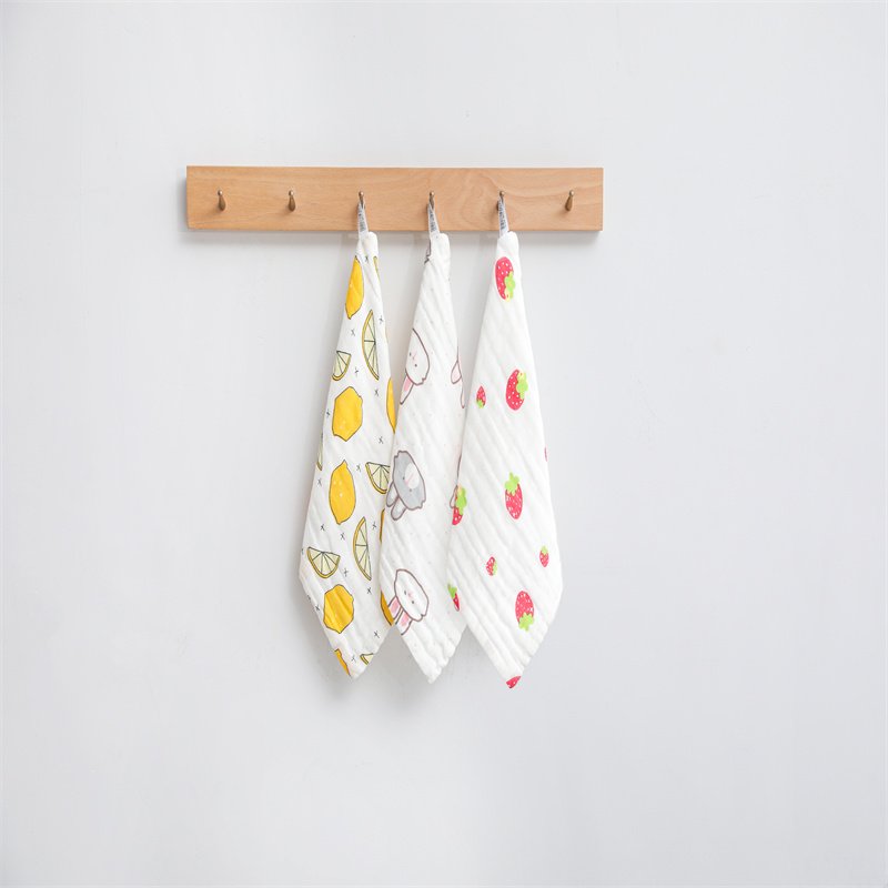 Soft Newborn Baby Gauze Infant Saliva Towel Cartoon Cotton Handkerchief Small Square Towel Washcloth For Baby