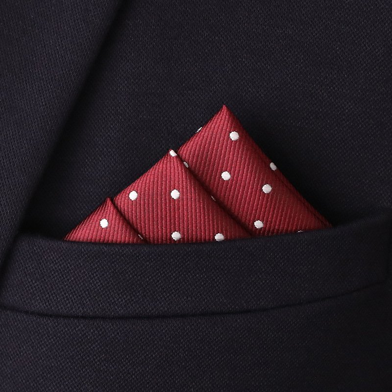 Custom Mens Jacquard Handkerchief Cotton Ladies White Wedding Handkerchief Kids Dots Pocket Square Handkerchiefs