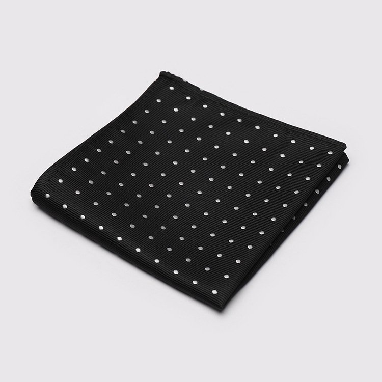 Custom Mens Jacquard Handkerchief Cotton Ladies White Wedding Handkerchief Kids Dots Pocket Square Handkerchiefs
