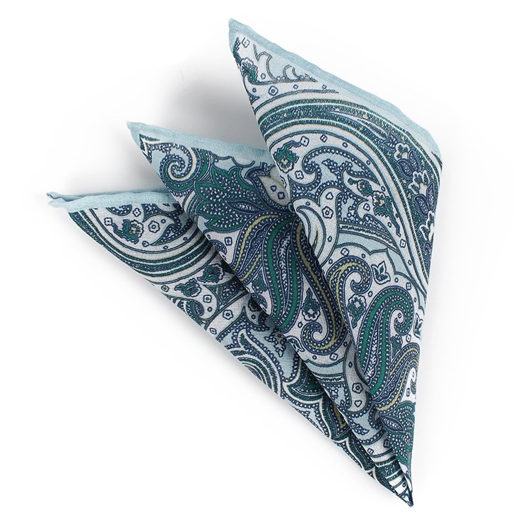 Dacheng Wholesale Paisley Printed Mens Linen Pocket Square Design Your Own Handkerchief