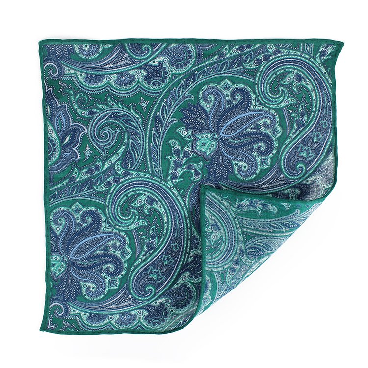 Dacheng Wholesale Paisley Printed Mens Linen Pocket Square Design Your Own Handkerchief