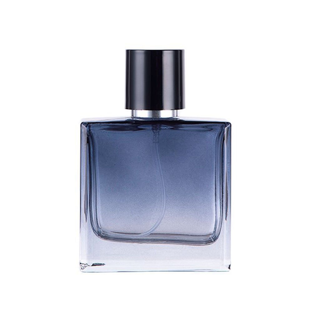 Wholesale 30ml 50ml 100ml Glass Perfume Bottles Dark Blue Gradient Square Empty Sprayer Bottle