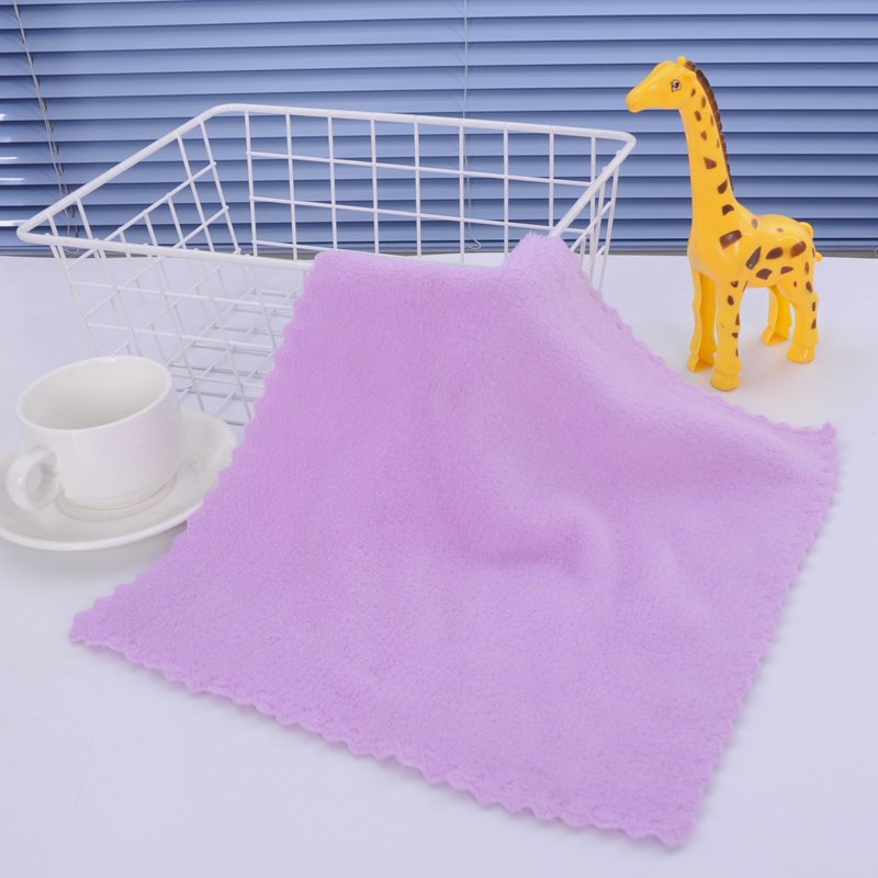 Wholesale Microfiber Coral Fleece Hand Towel Various Colors Handkerchief Washcloth cleaning cloth