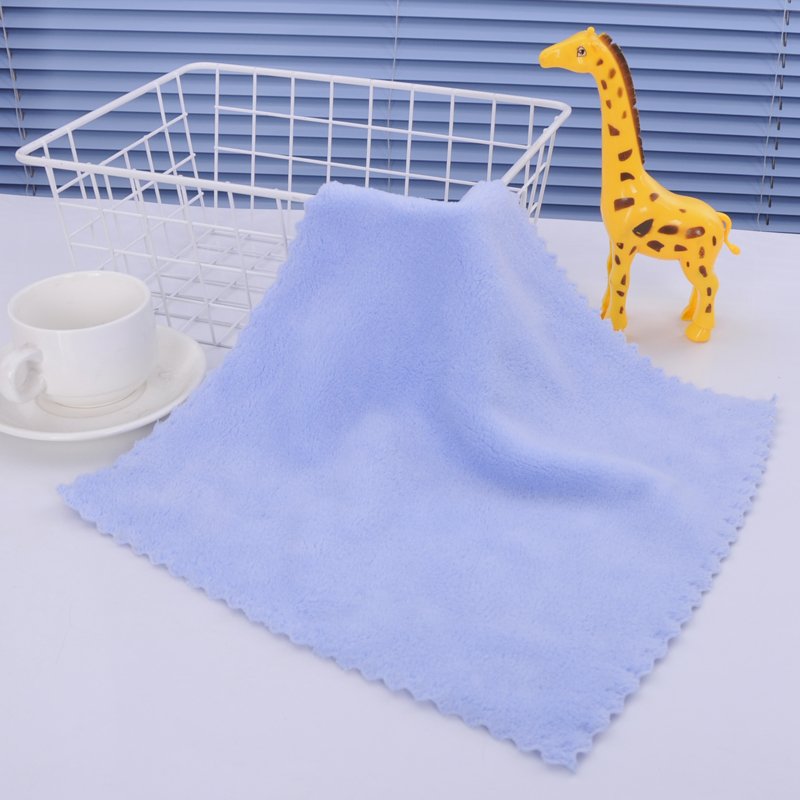 Wholesale Microfiber Coral Fleece Hand Towel Various Colors Handkerchief Washcloth cleaning cloth