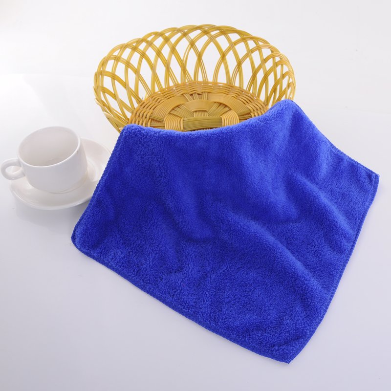 Wholesale Microfiber Coral Fleece Hand Towel Various Colors Handkerchief Washcloth cleaning cloth