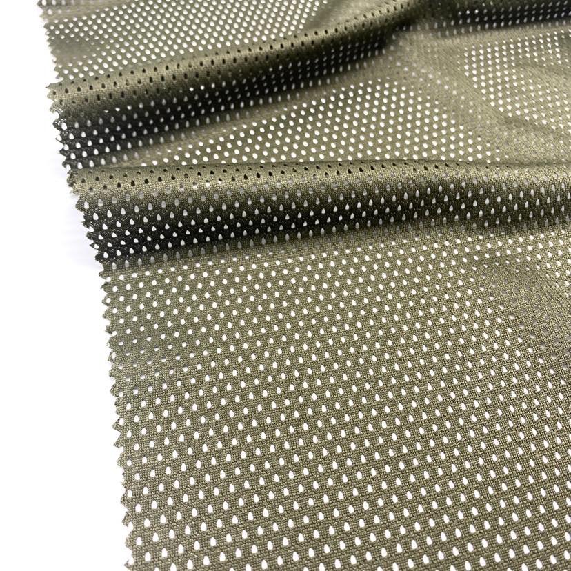 100%polyester green black brown Pure dyed mesh fabric for outdoor sports towel apparel