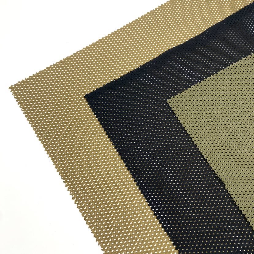 100%polyester green black brown Pure dyed mesh fabric for outdoor sports towel apparel