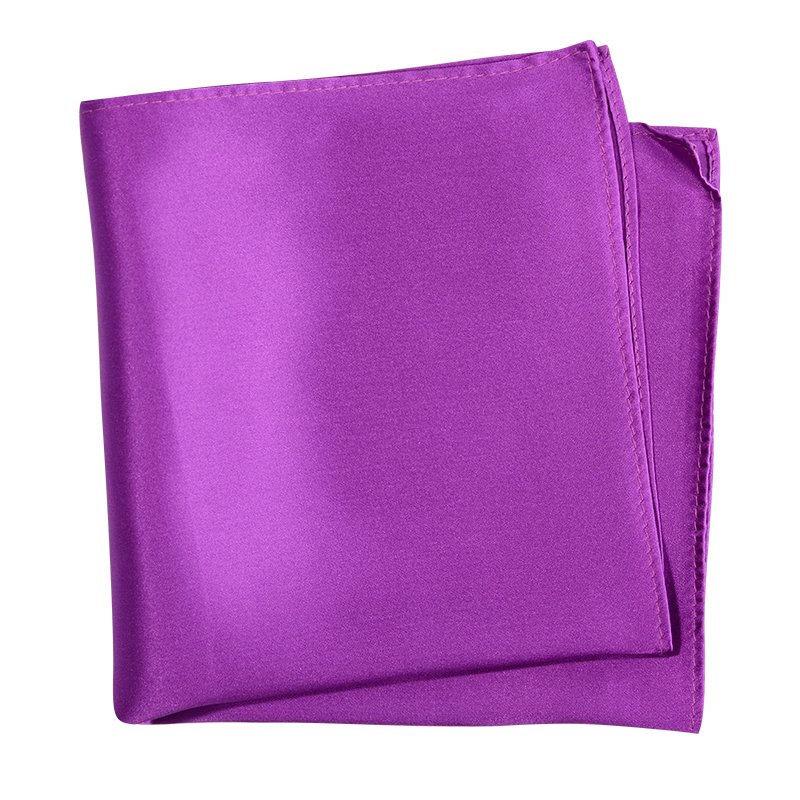 2024 Hot Selling Screen Printing OEM/ODM Handkerchief Quality Assurance Pure Silk Solid Color Pocket Square For Men