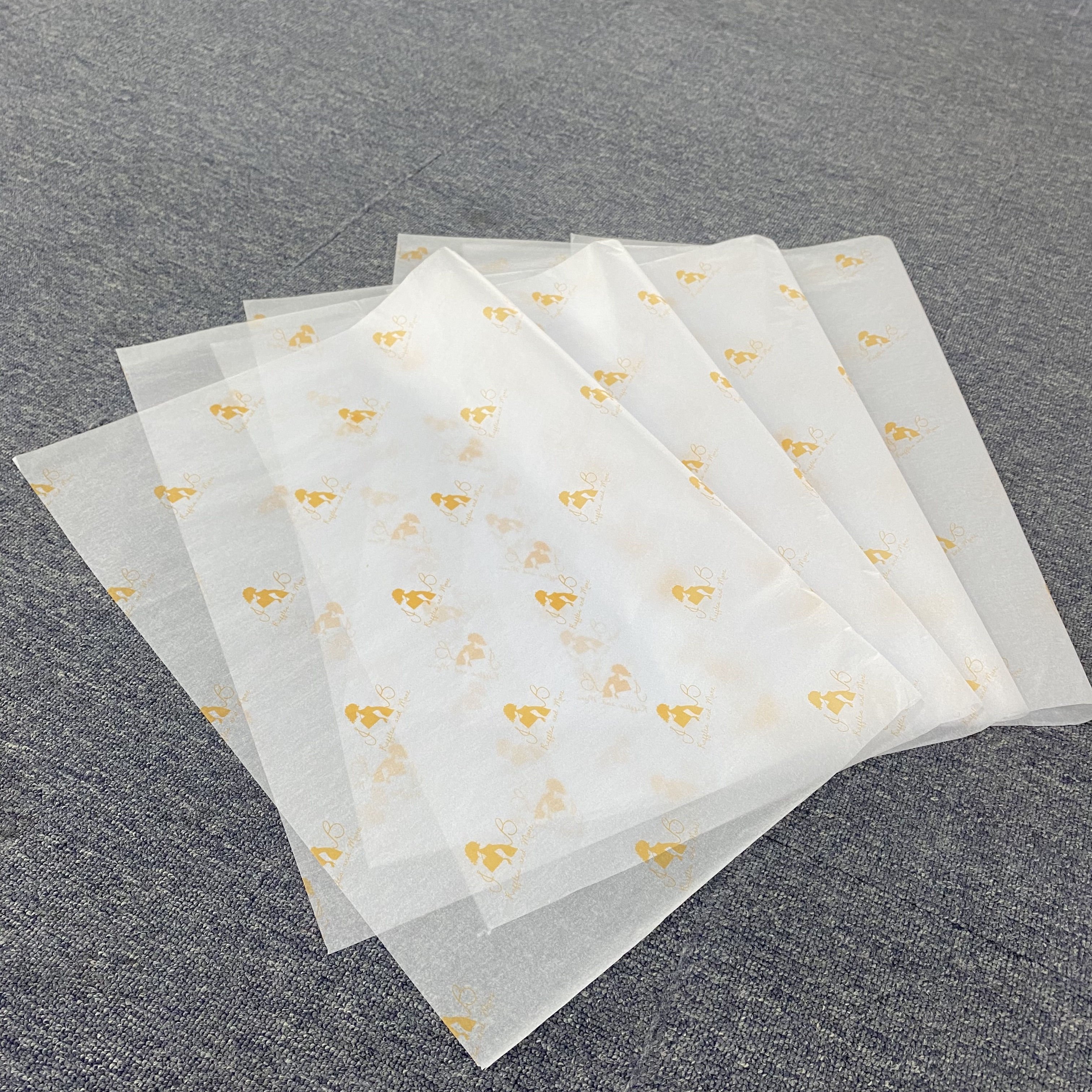 Custom Burger Kraft Grease Proof Reusable Parchment Baking Butter Sandwich Packaging Wrap Wrapping Food Safe Wax Paper