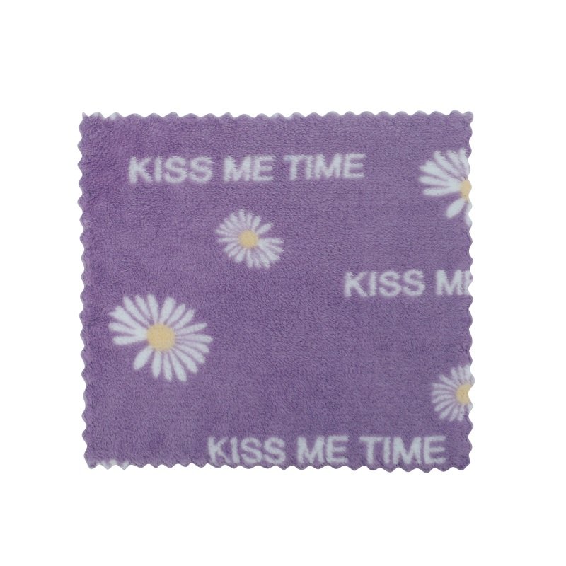 Multi functional small handkerchief home use towel Custom Printed flannel durable kitchen dishcloths