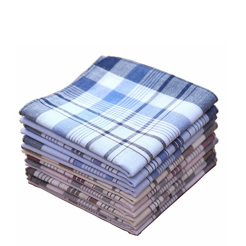 Custom Popular Cotton Handkerchiefs Factory Manufacture Suit Accessories Cotton Pocket Square Handkerchiefs