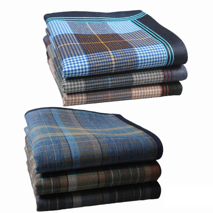 Custom Popular Cotton Handkerchiefs Factory Manufacture Suit Accessories Cotton Pocket Square Handkerchiefs