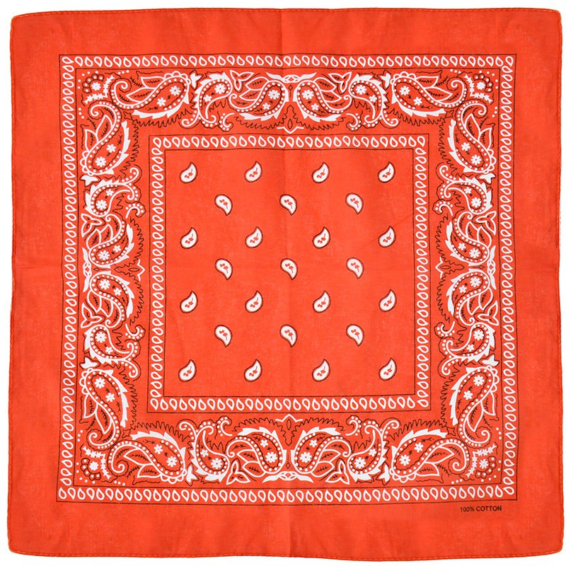 Custom Print Square 100% Cotton Bandanas Scarf Wholesale Handkerchiefs Paisley Polyester Bandanas