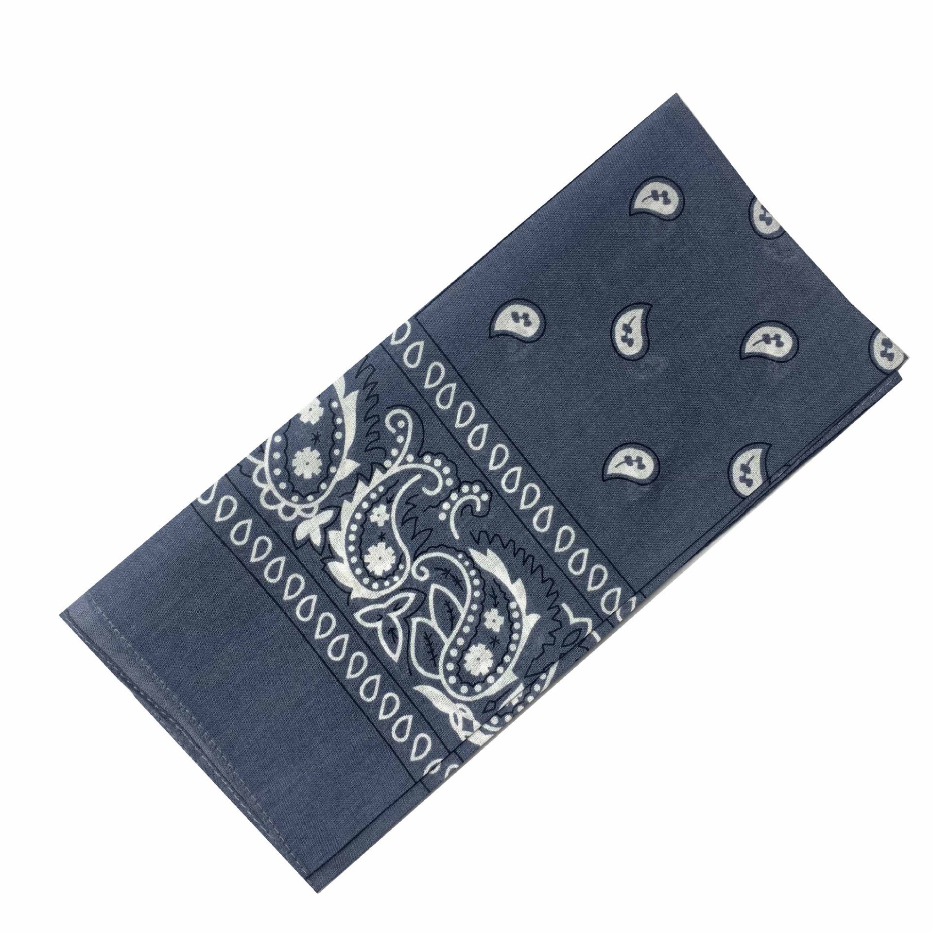 Custom Print Square 100% Cotton Bandanas Scarf Wholesale Handkerchiefs Paisley Polyester Bandanas