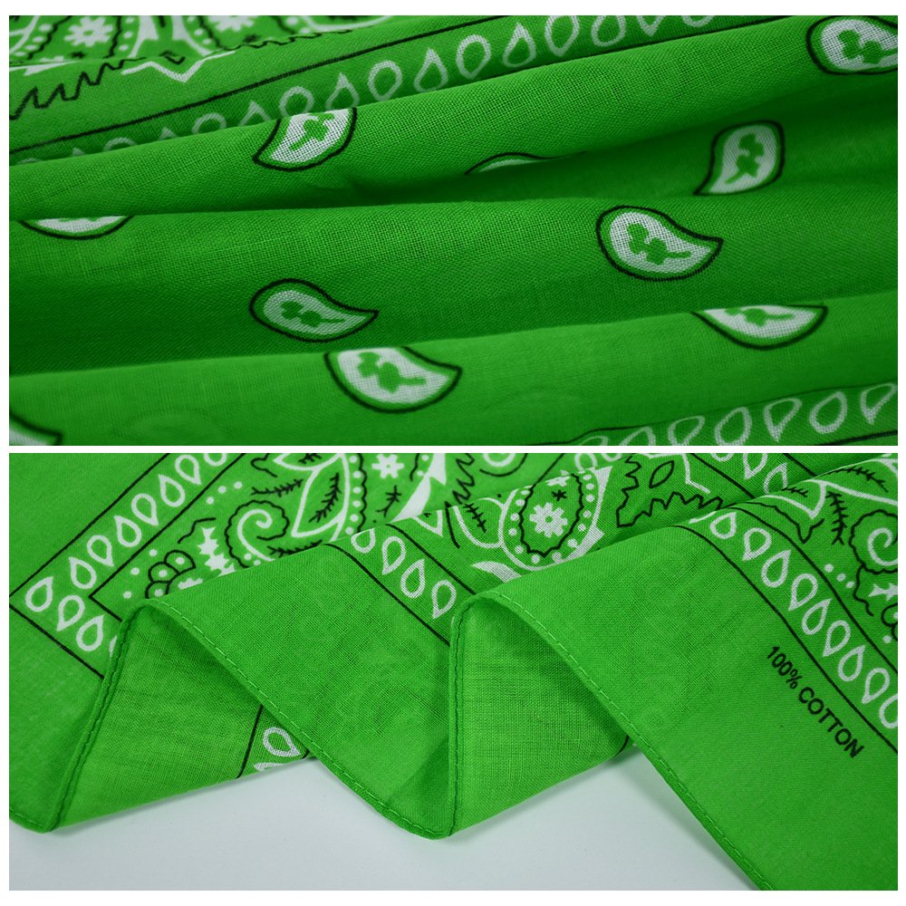Custom Print Square 100% Cotton Bandanas Scarf Wholesale Handkerchiefs Paisley Polyester Bandanas