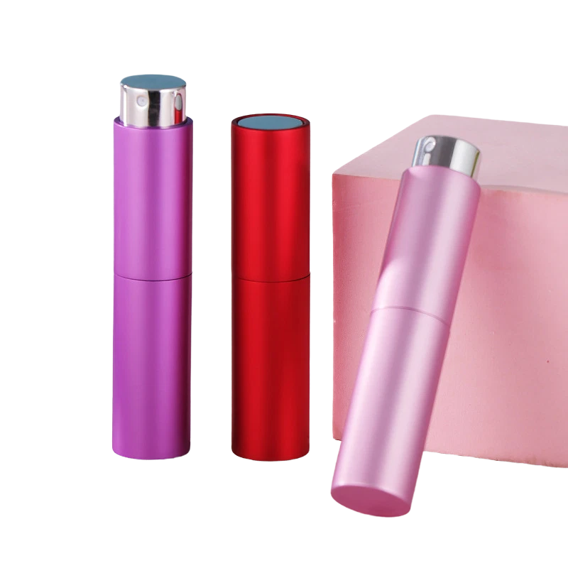 Custom Logo 10ml Aluminum Pocket Perfume Atomizer Bottle Case with Glass Spray for Pharmaceutical Use Liquid Soap Sealed Dropper