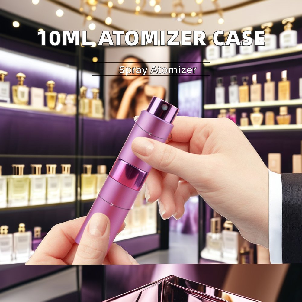 Custom Logo 10ml Aluminum Pocket Perfume Atomizer Bottle Case with Glass Spray for Pharmaceutical Use Liquid Soap Sealed Dropper