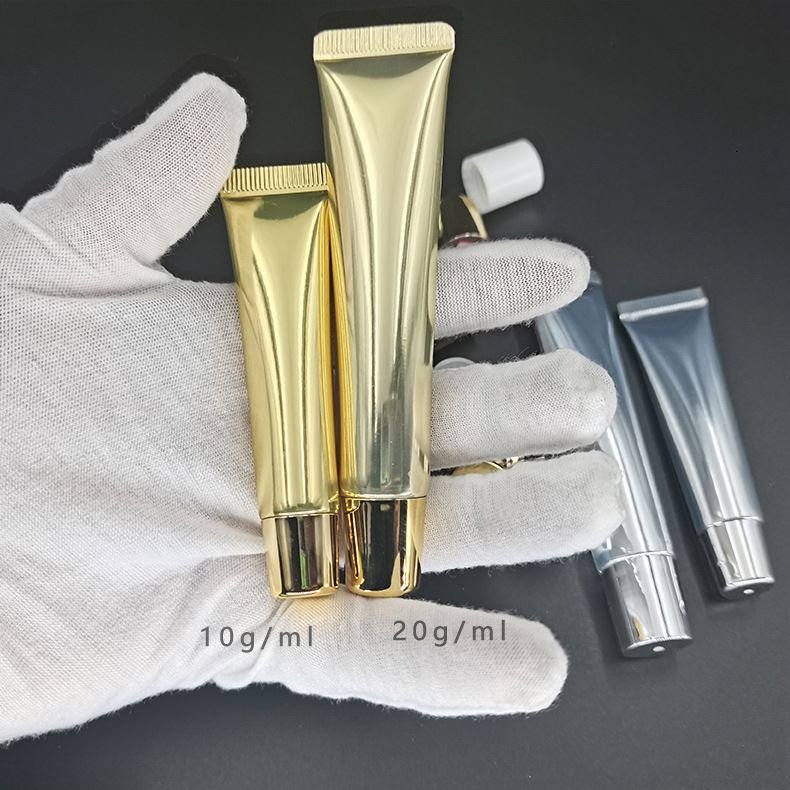 FTS 80g Light Silver Cosmetics Hose Cover Sunscreen Cream Hand Cream Cleanser Empty Plastic Tube