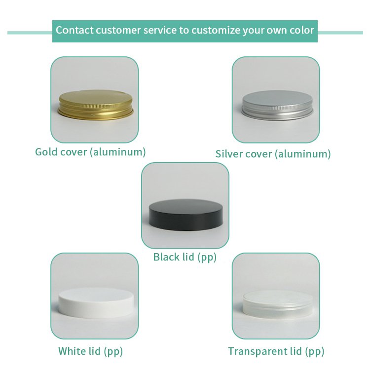 Fuyun 400ml CLEAR Aromatherapy Blends Creams PET Plastic Jars with Black Lids