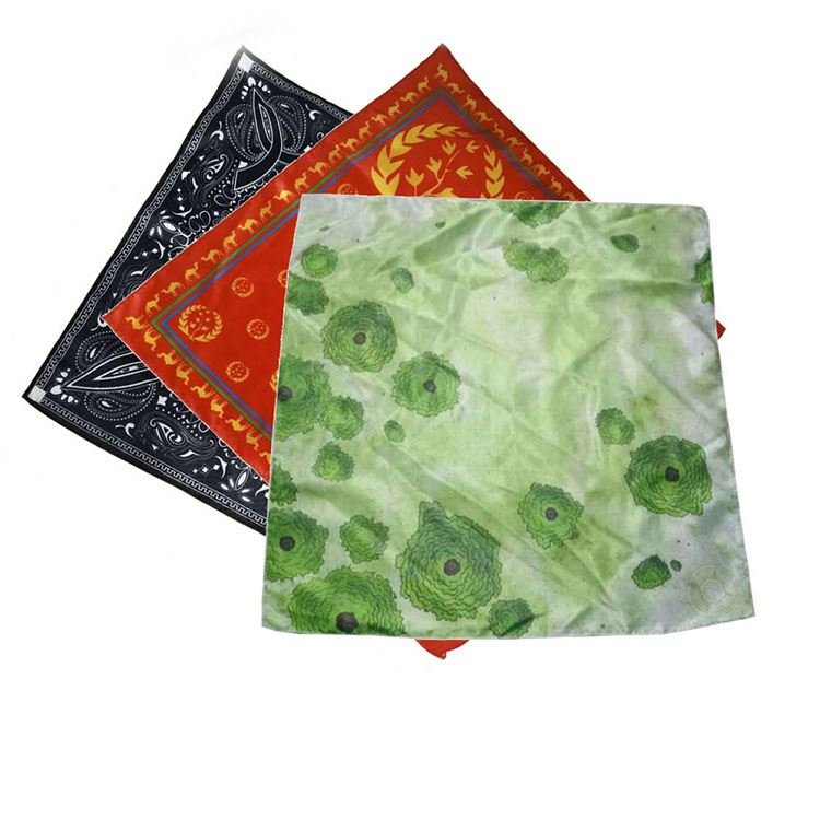 Square Scarf Custom Print 100% Muslin 100 Cotton Handkerchiefs Wholesale Cold Handkerchief