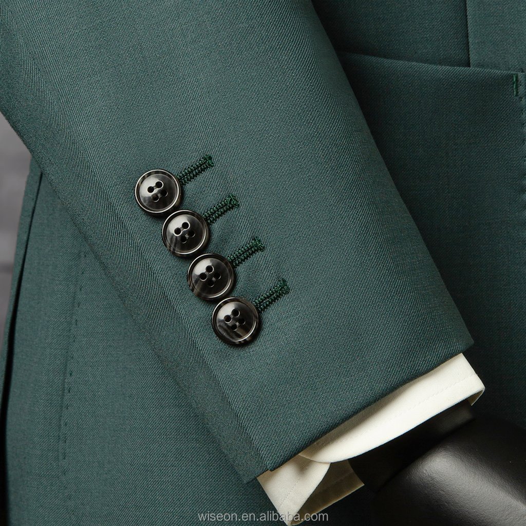 Double-Breasted Men's Suit - Six-Button Elegance with Wide Notch Lapel