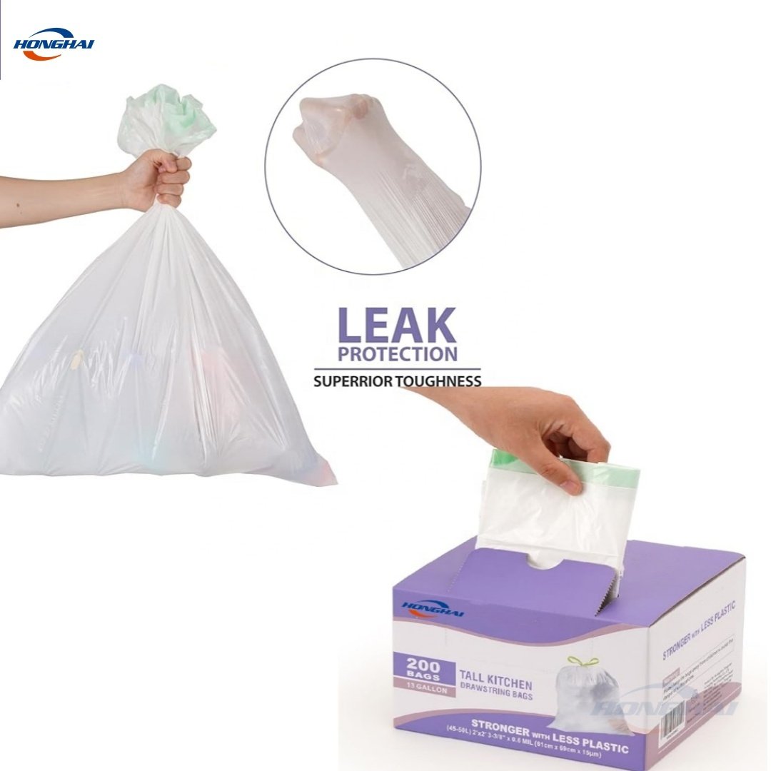 Wholesale Drawstring Garbage Bags For Trash Can Garbage Bin,Drawstring Dustbin Trash Sack Garbage Bag On Roll,Kitchen Liners